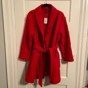 J.Crew Mercantile red wrap coat